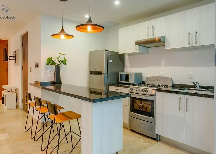 With Patio, Rooftop & Pool Close To The - Danzamar 2 Apartamento *