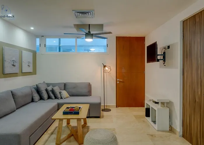 With Patio, Rooftop & Pool Close To The - Danzamar 2 Apartamento *