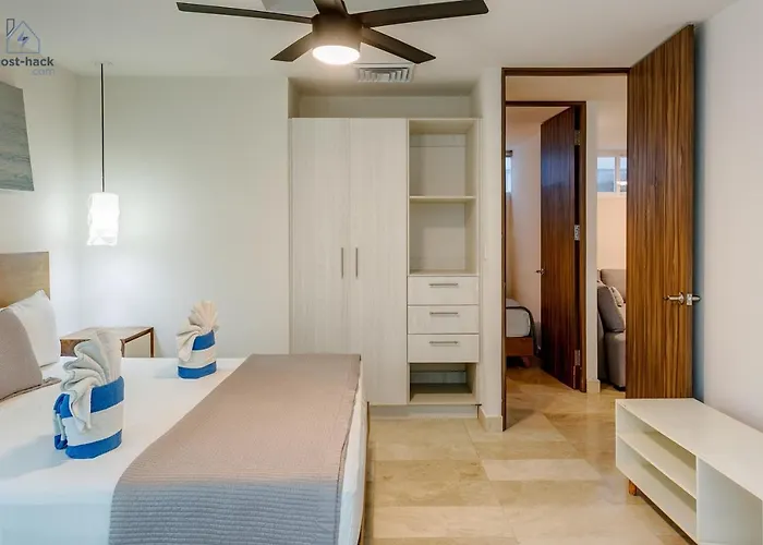 With Patio, Rooftop & Pool Close To The - Danzamar 2 Apartamento Playa del Carmen